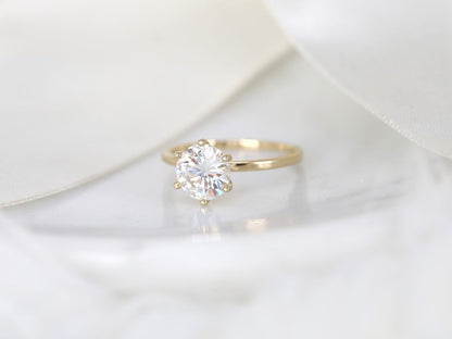 Stunning 2.0 CT Round Moissanite Engagement Ring with Solitaire Design 3