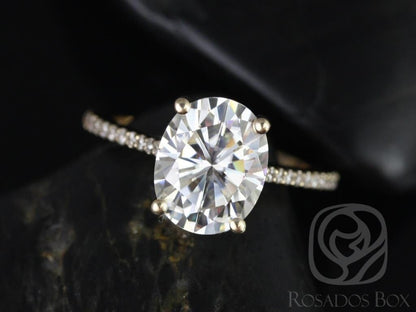 Stunning 3.0 CT Oval Moissanite Engagement Ring with Pave Design 7