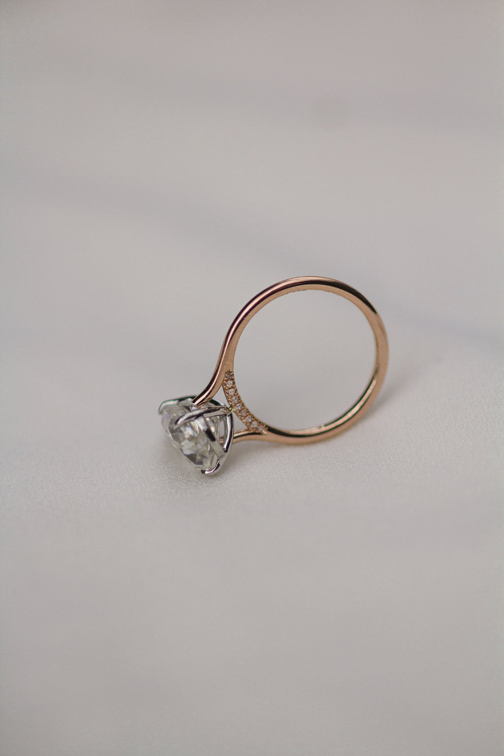 4.50 CT Pear Moissanite Ring Featuring Bridge Style 7