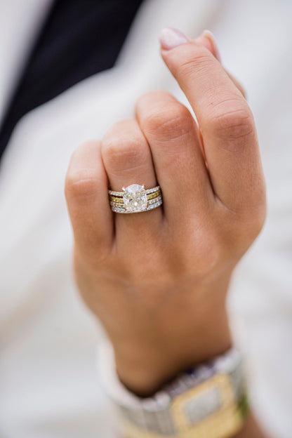 2.77 CT Cushion Cut Hidden Halo Pave Moissanite Engagement Ring 4