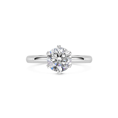 1.5 CT Round Solitaire CVD F/VS1 Diamond Engagement Ring 1