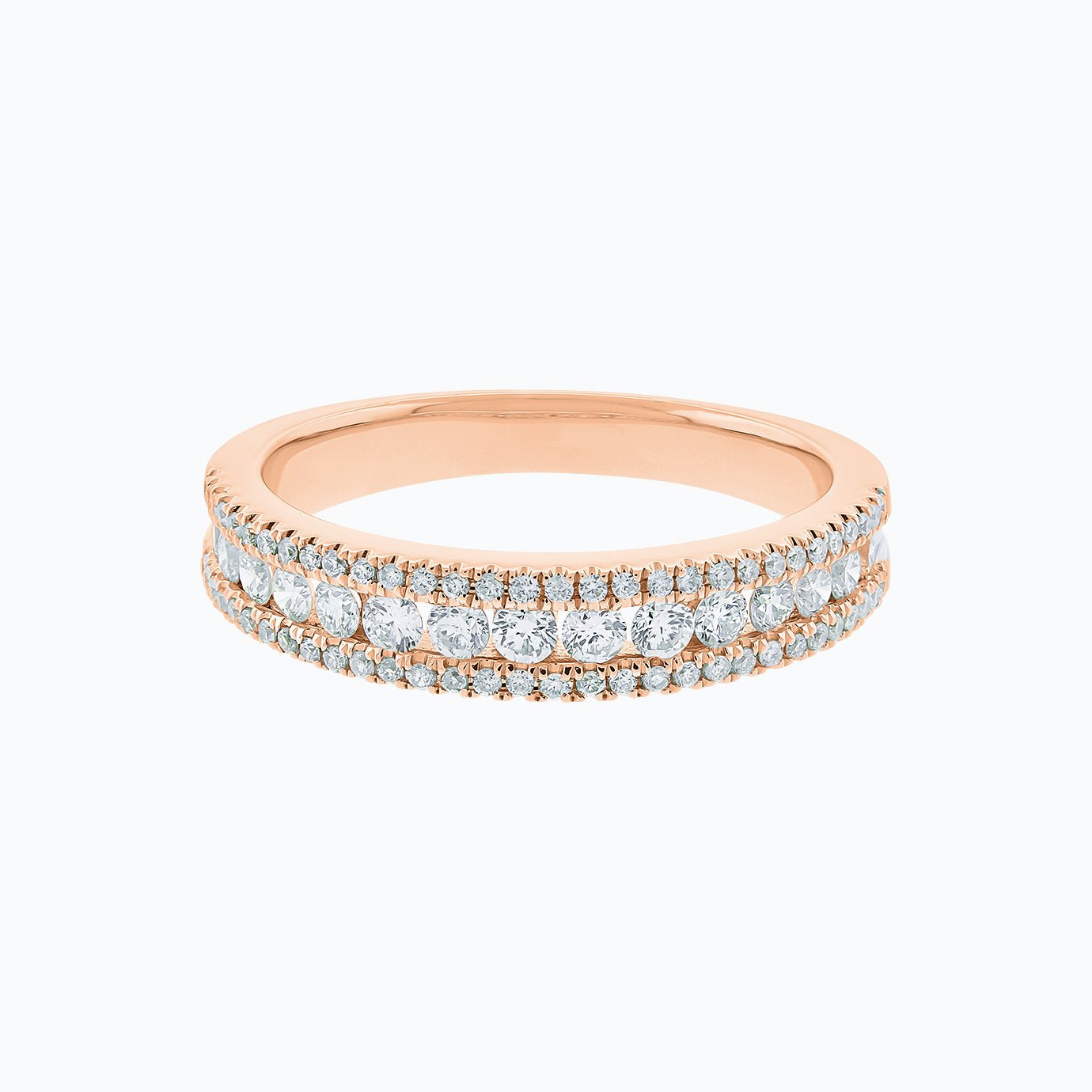 0.70 CT Round Micro Pave CVD EF/VS1 Diamond Wedding Band 3