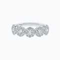 0.93 CT Round Halo Style Lab Grown Diamond Wedding Band