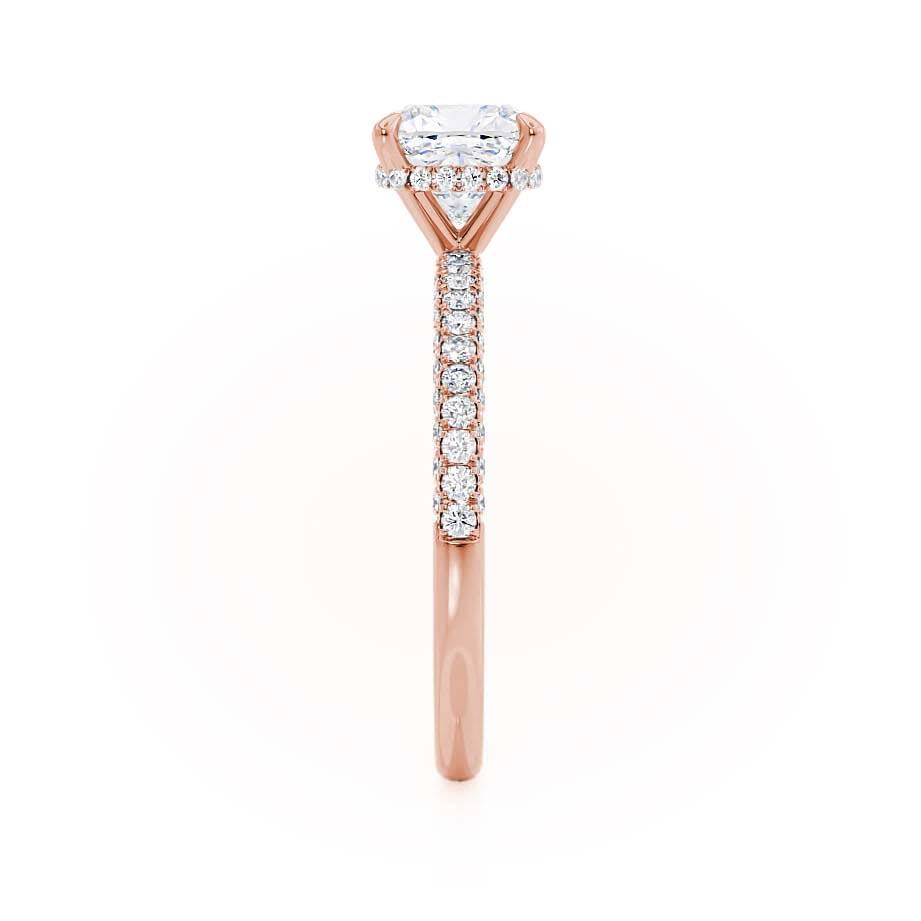 1.20 CT Cushion Hidden Halo CVD E/VVS2 Diamond Engagement Ring