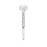 1.50 CT Cushion Hidden Halo CVD F/VS1 Diamond Engagement Ring