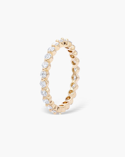 0.74 CT Round Full Eternity CVD EF/VVS Diamond Wedding Band 8