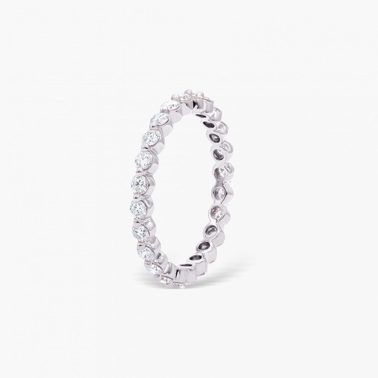 0.74 CT Round Full Eternity CVD EF/VVS Diamond Wedding Band 6