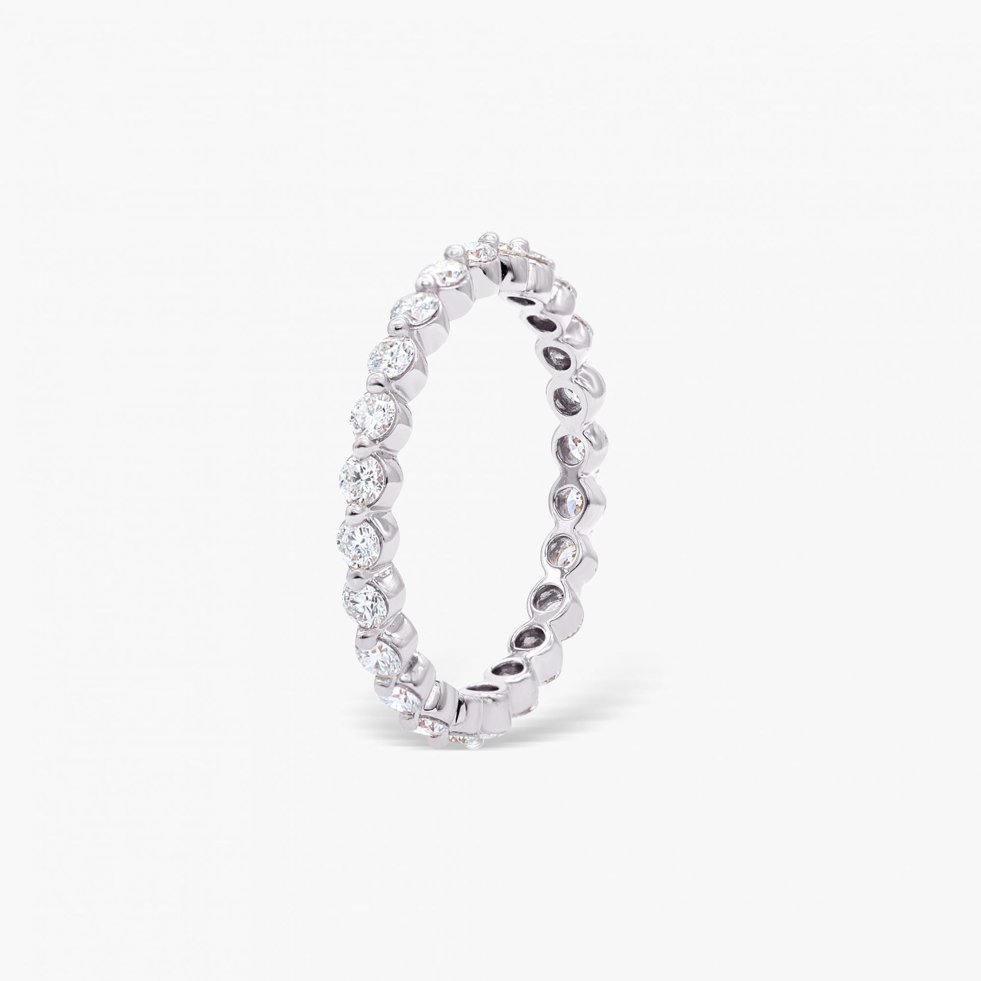 0.74 CT Round Full Eternity CVD EF/VVS Diamond Wedding Band 6