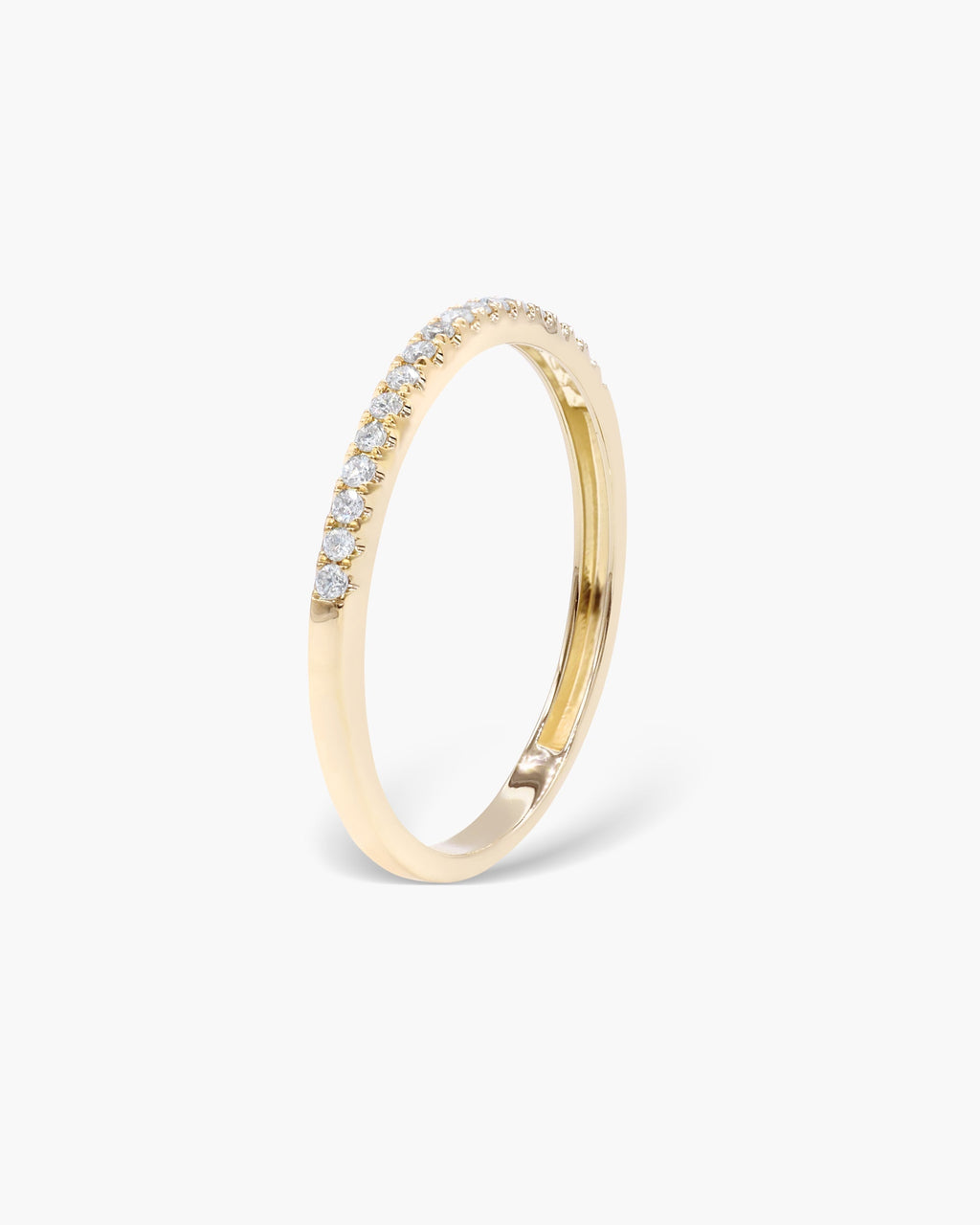 0.18 CT  Round Half Eternity Lab Grown Diamond Wedding Band