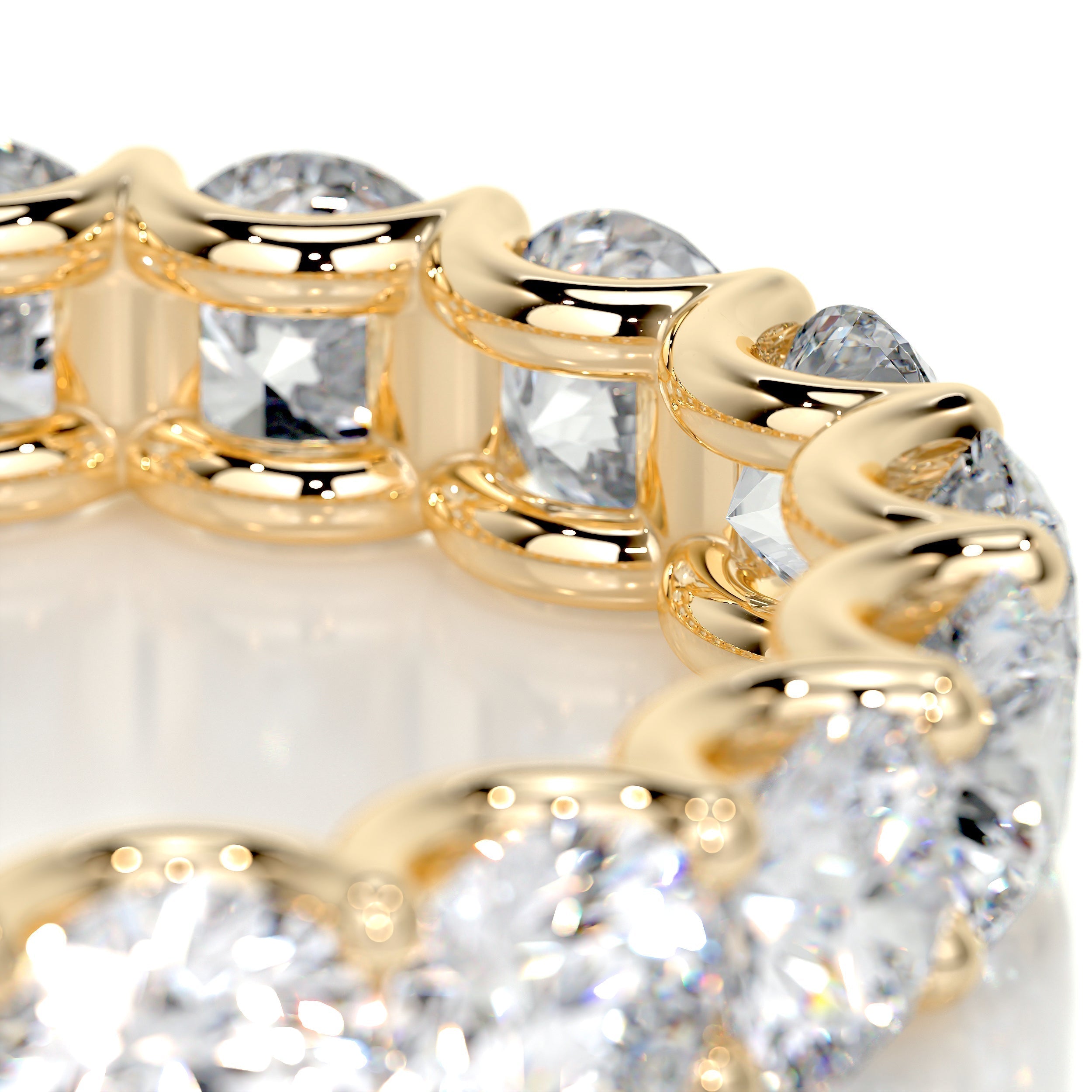 4 CT Round Full Eternity Lab Grown Diamond Wedding Band