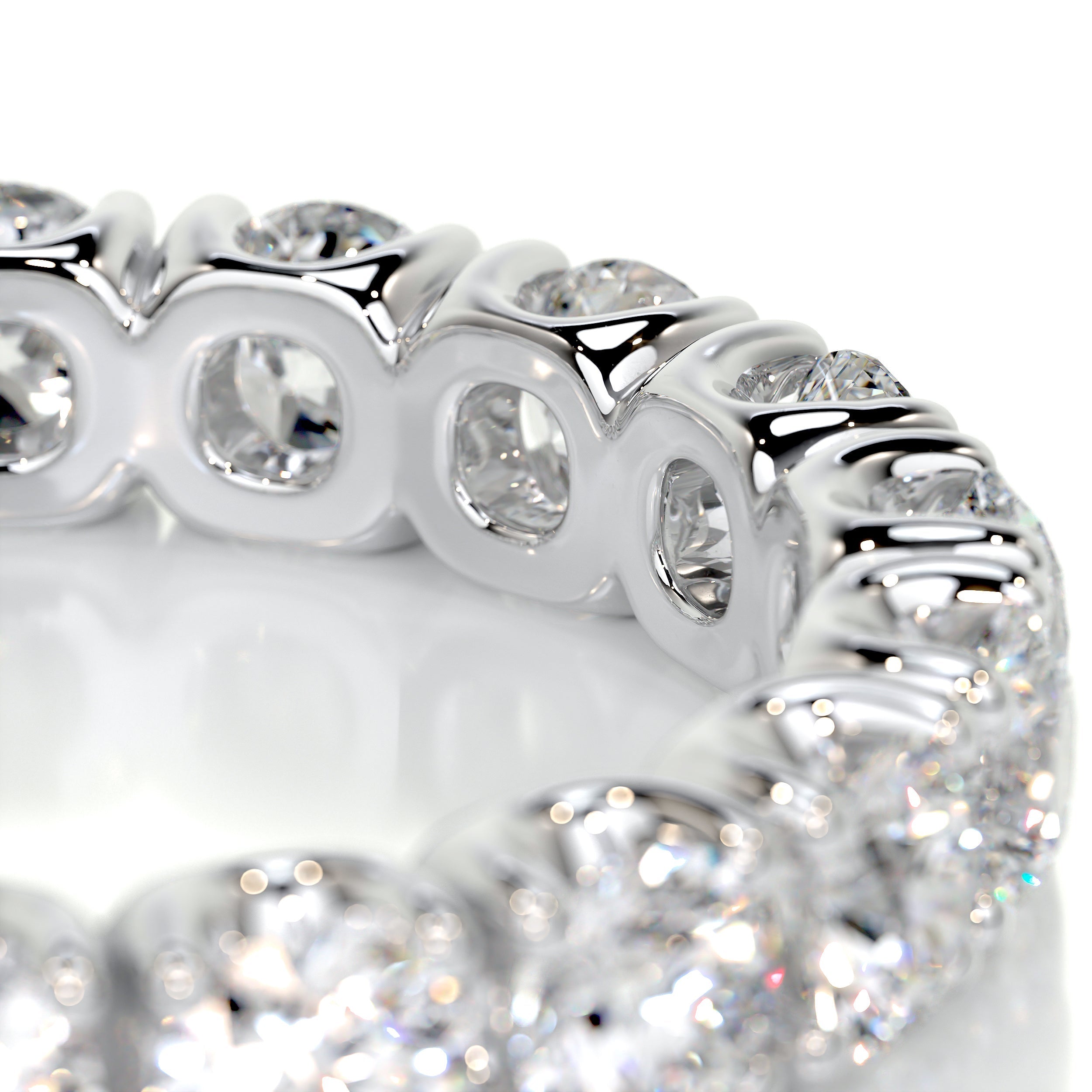 2.4 CT Round Full Etrnity Lab Grown Diamond Wedding Band