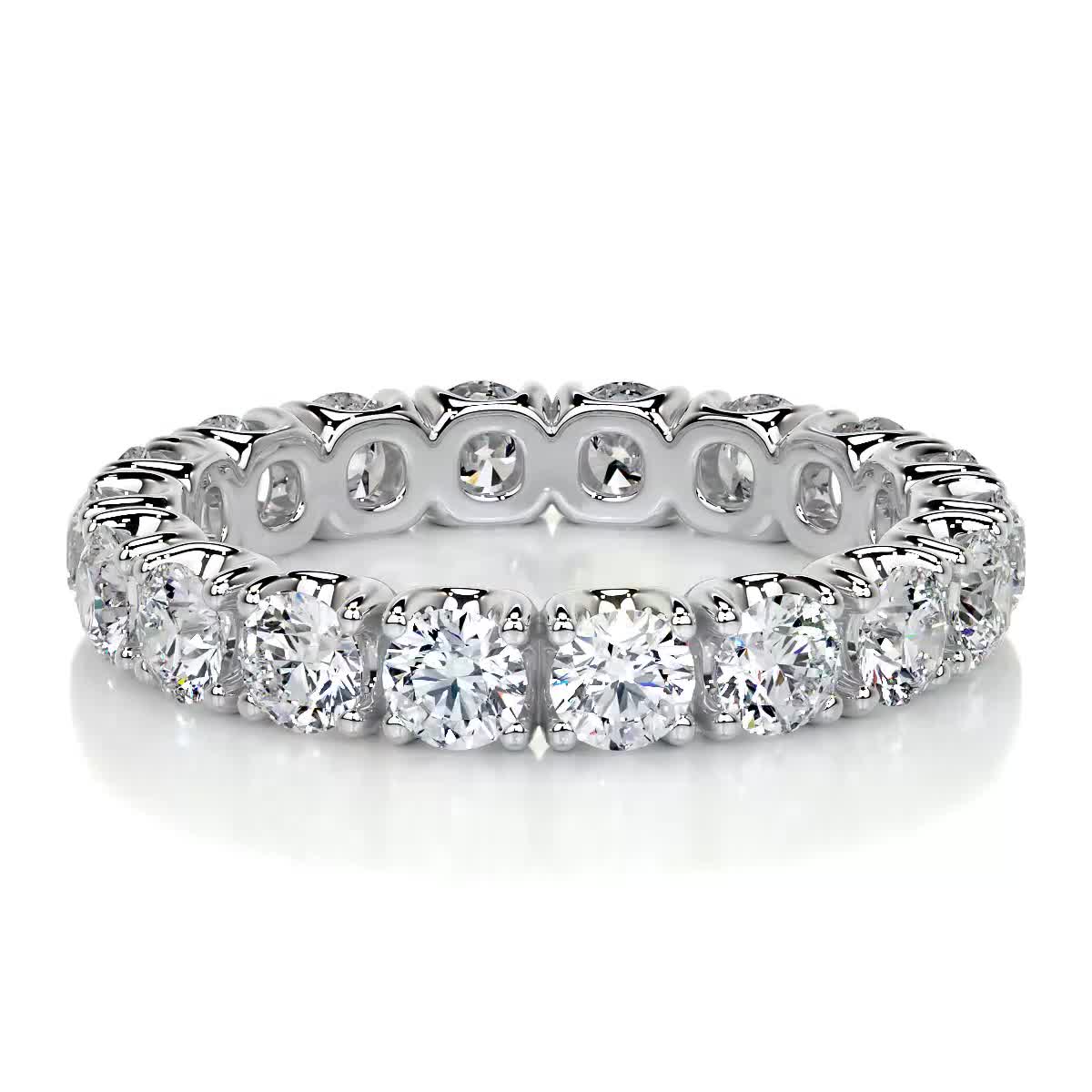 2.4 CT Round Full Etrnity Lab Grown Diamond Wedding Band