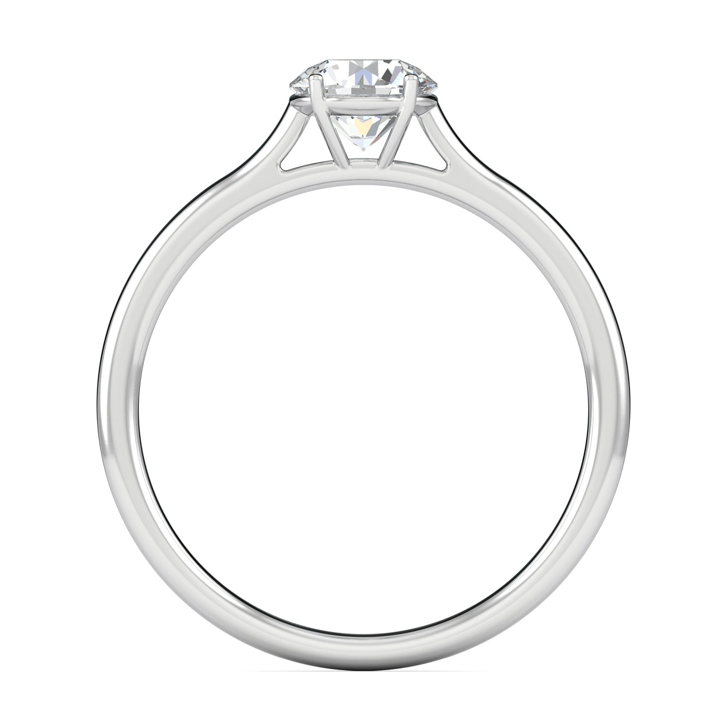 1.02 CT Round Solitaire CVD F/VS2 Diamond Engagement Ring 4