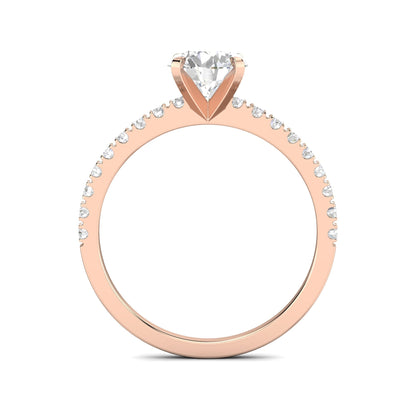 1.03 CT Round Cut Pave CVD F/VS1 Diamond Engagement Ring 17