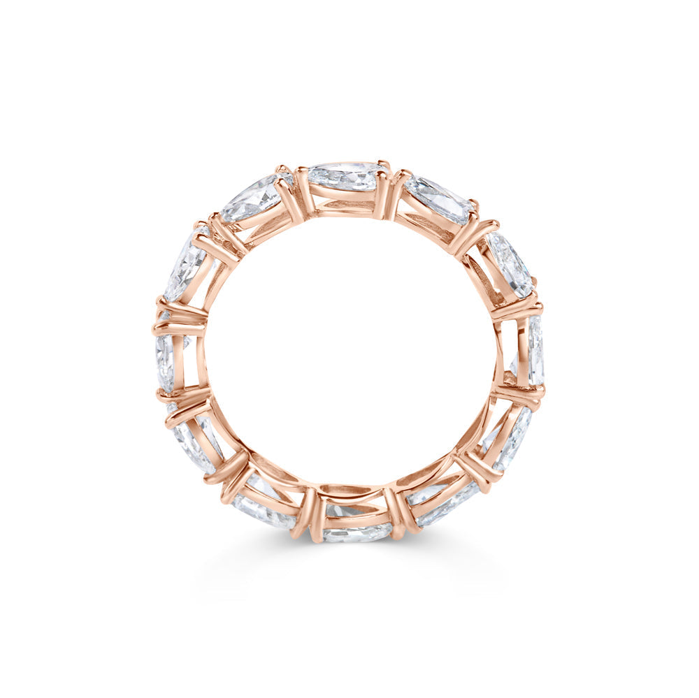 2 CT Pear Full Eternity CVD EF/VVS Diamond Wedding Band 12