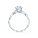 0.75 CT Round Solitaire Twisted CVD E/VVS2 Diamond Engagement Ring