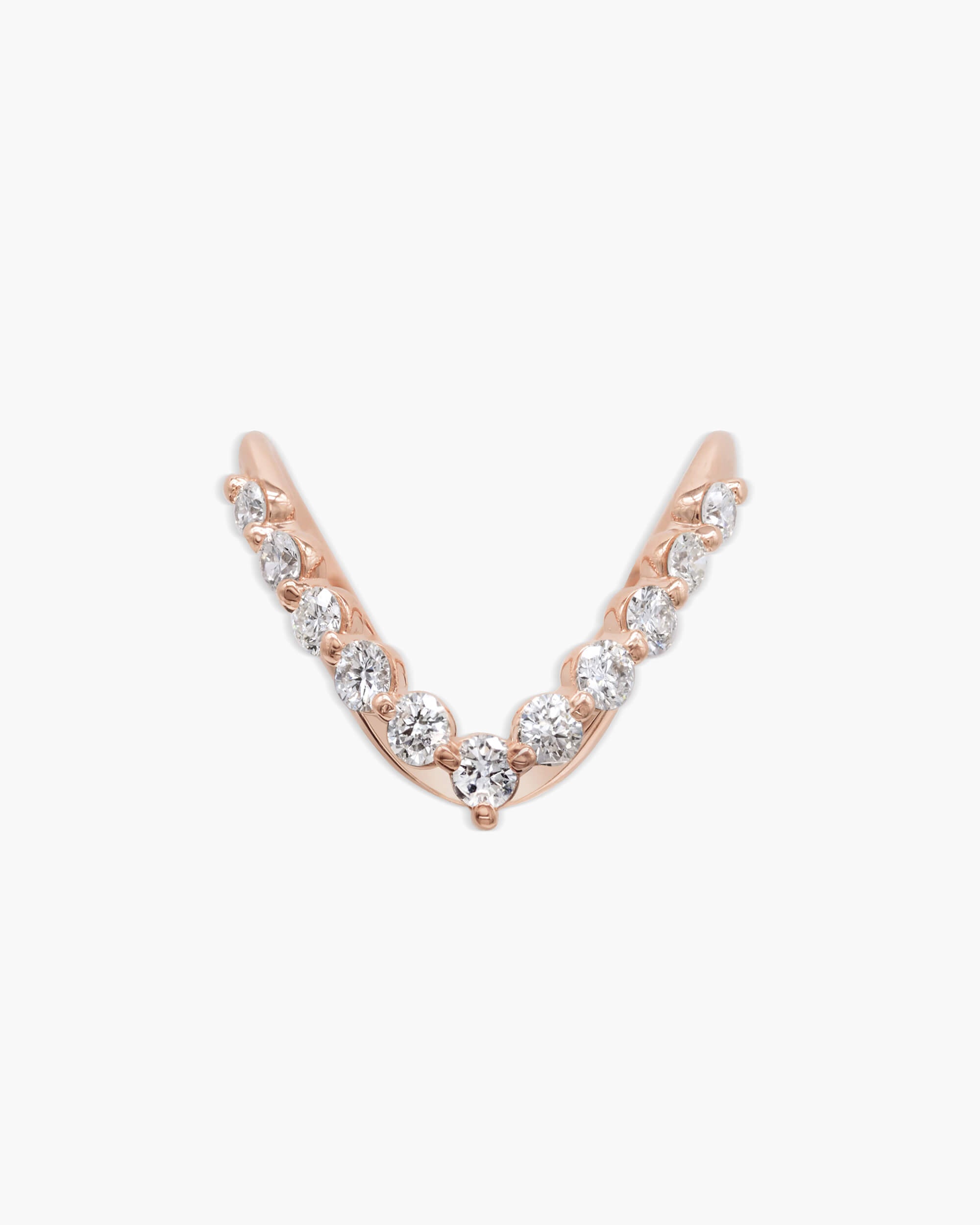 0.58 CT Round Chevron Lab Grown Diamond Wedding Band