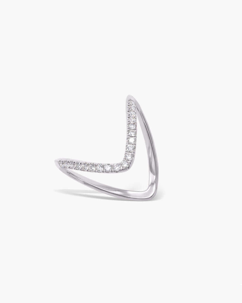 0.27 CT Round Curved Lab Grown Diamond Wedding Band