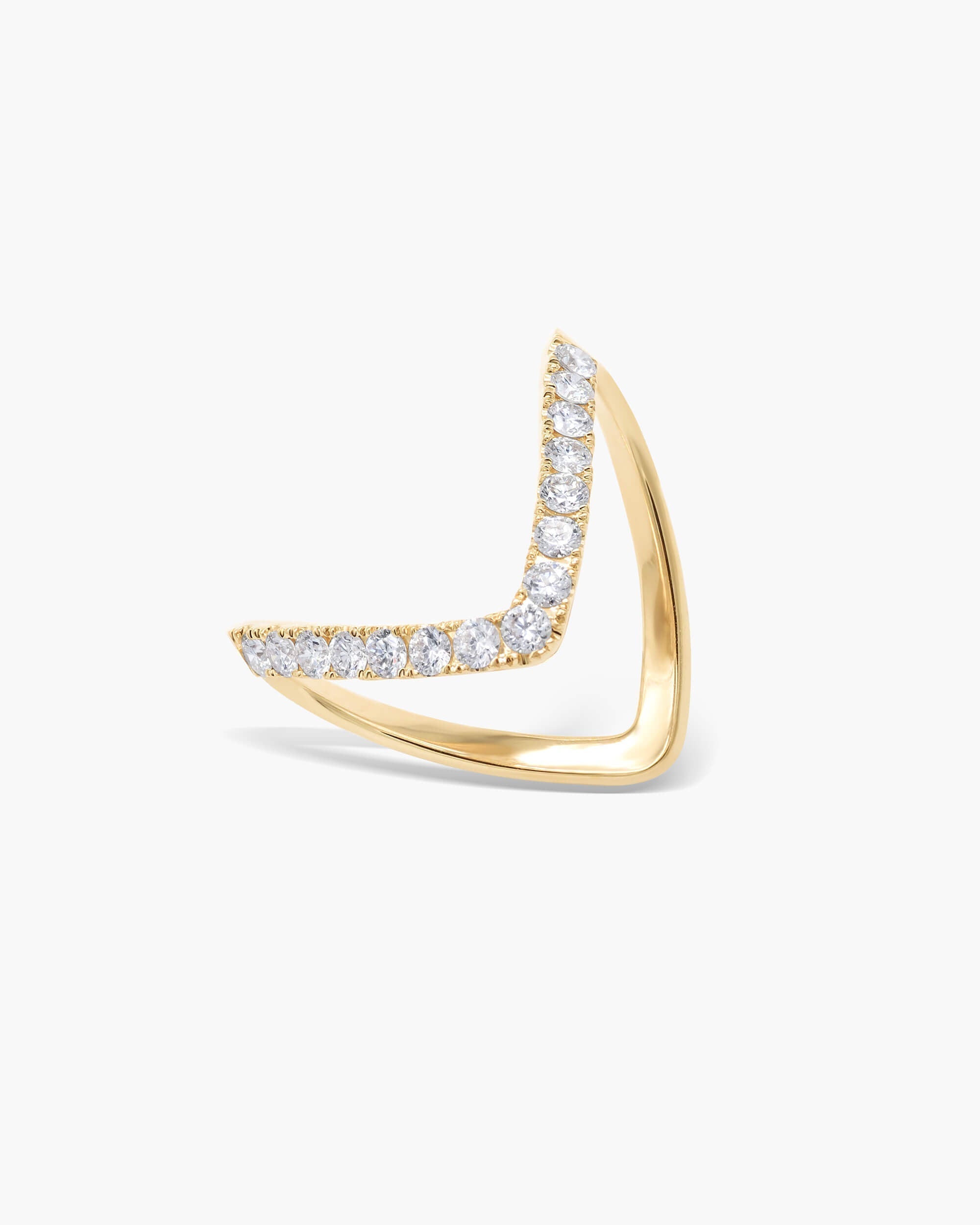 0.5 CT Round V-Shaped Lab Grown Diamond Wedding Band