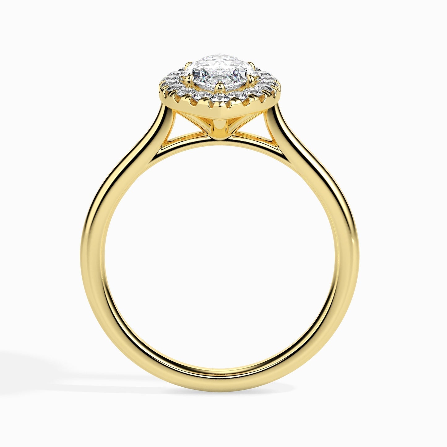 1 CT Marquise Halo CVD F/VS Diamond Engagement Ring 6