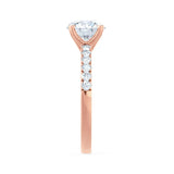1.20 CT Round Pave Setting CVD F/VVS1 Diamond Engagement Ring