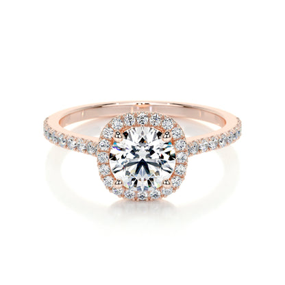 1.0 CT Round Halo CVD E/VS2 Diamond Engagement Ring 9