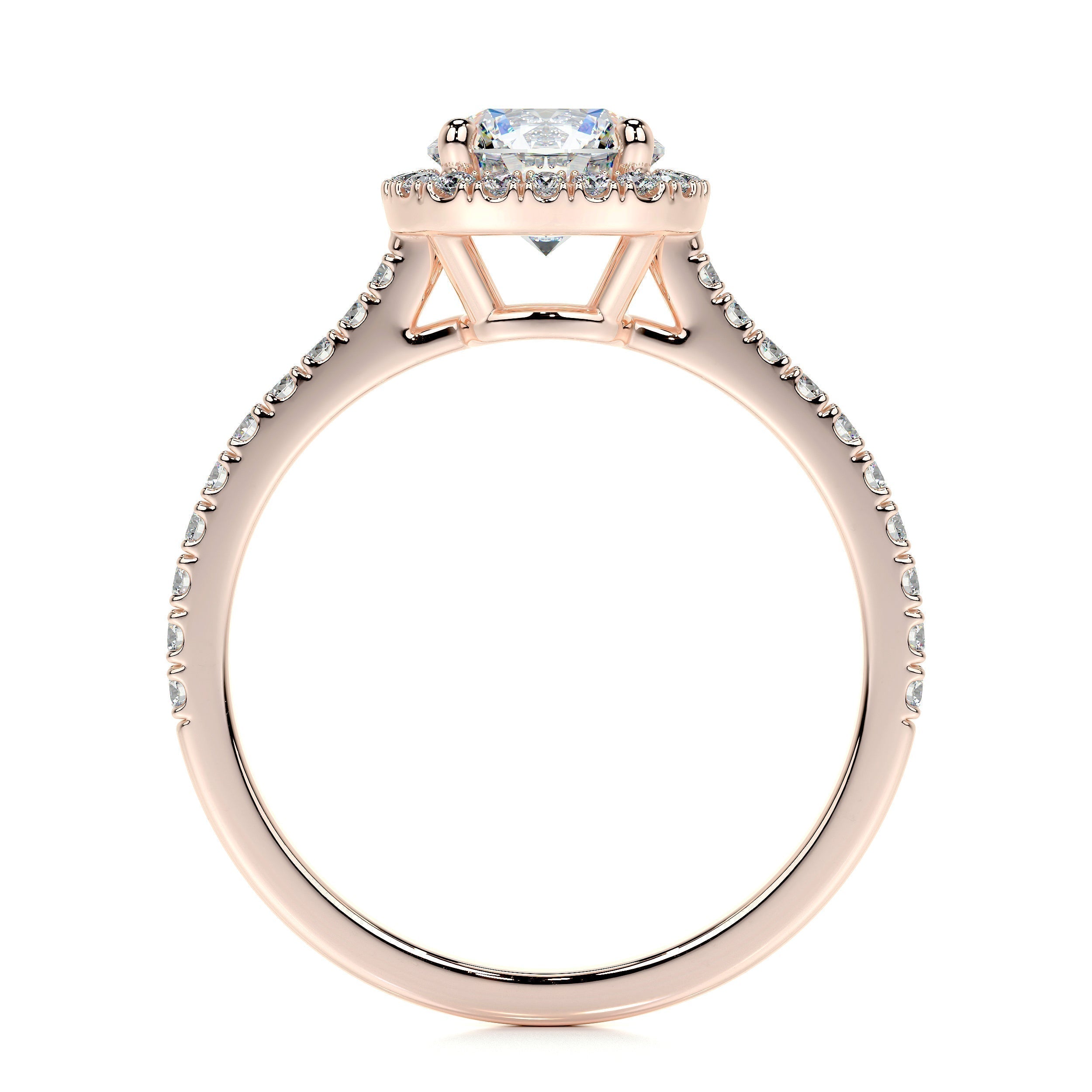 Round Halo Lab Grown Diamond Engagement Ring