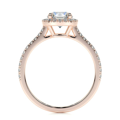 1.0 CT Round Halo CVD E/VS2 Diamond Engagement Ring 13