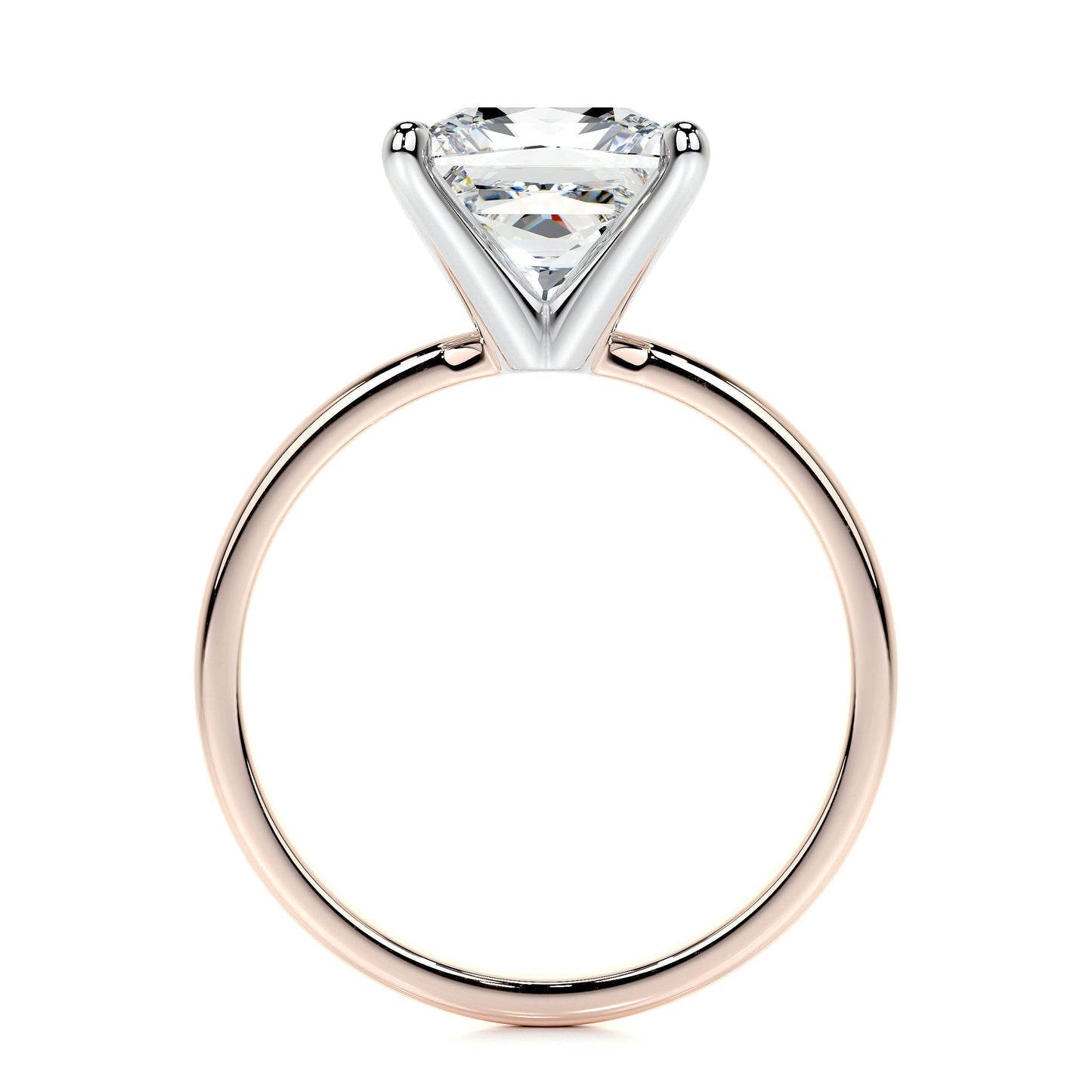 3.0 CT Princess Solitaire CVD F/VS2 Diamond Engagement Ring 32