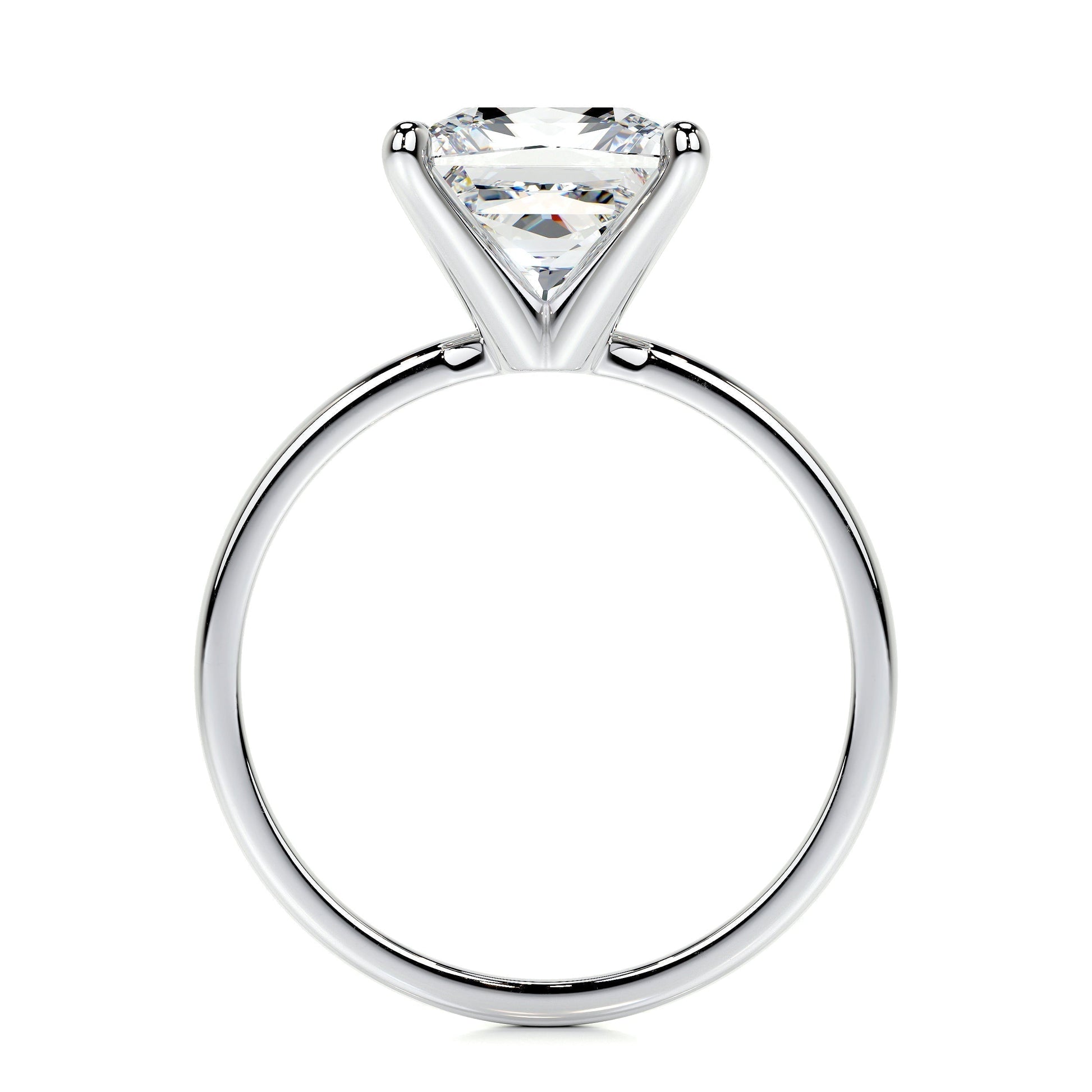3.0 CT Princess Solitaire CVD F/VS2 Diamond Engagement Ring 4