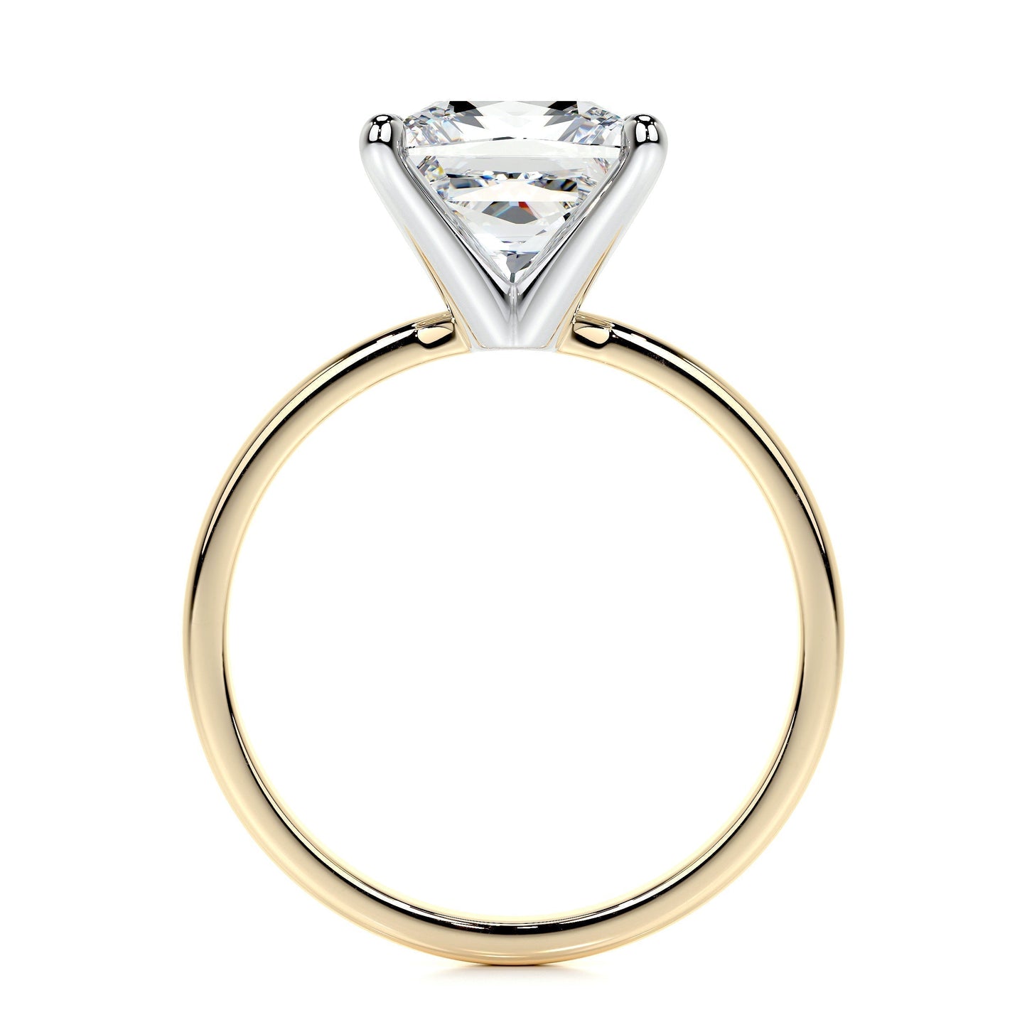3.0 CT Princess Solitaire CVD F/VS2 Diamond Engagement Ring 8