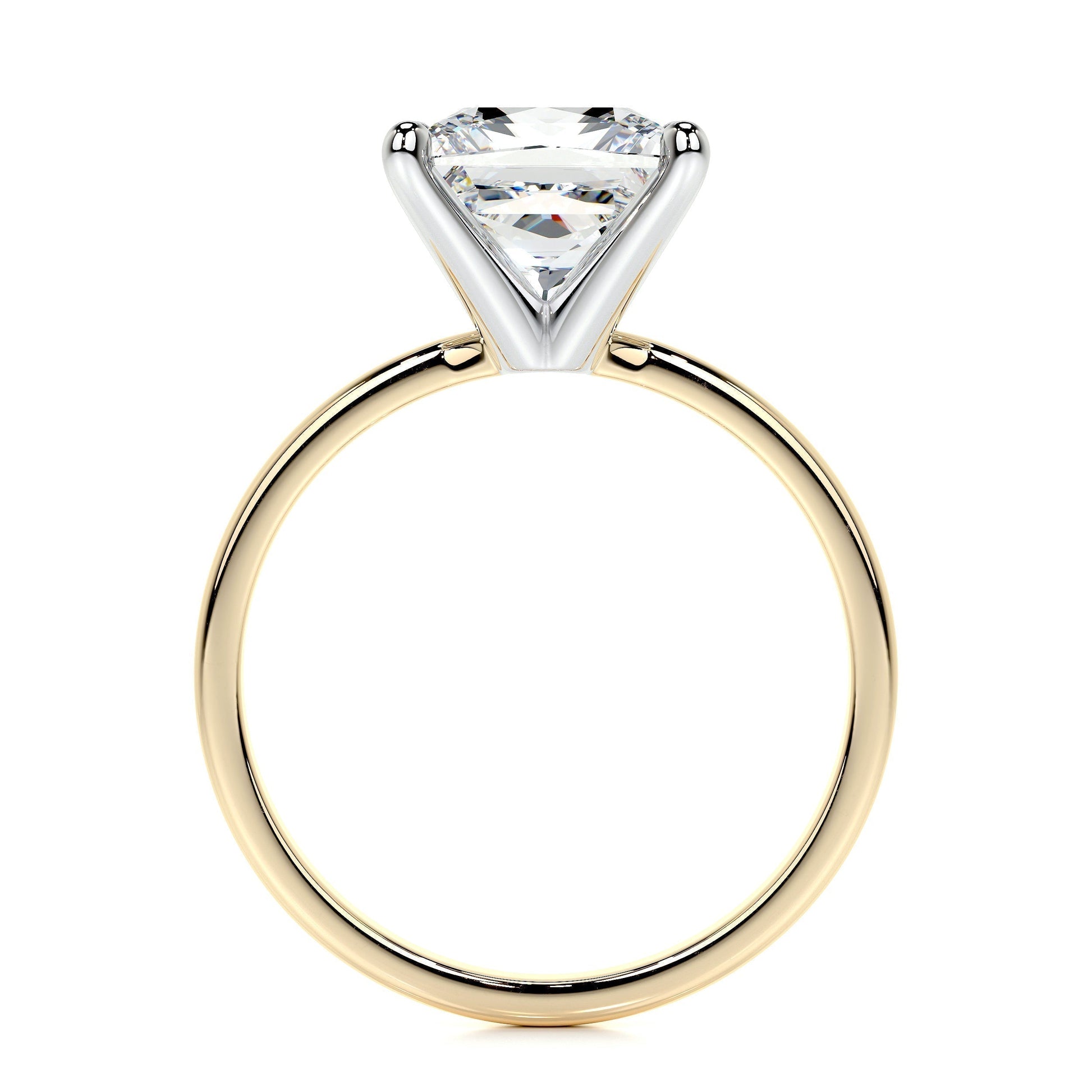 3.0 CT Princess Solitaire CVD F/VS2 Diamond Engagement Ring 8