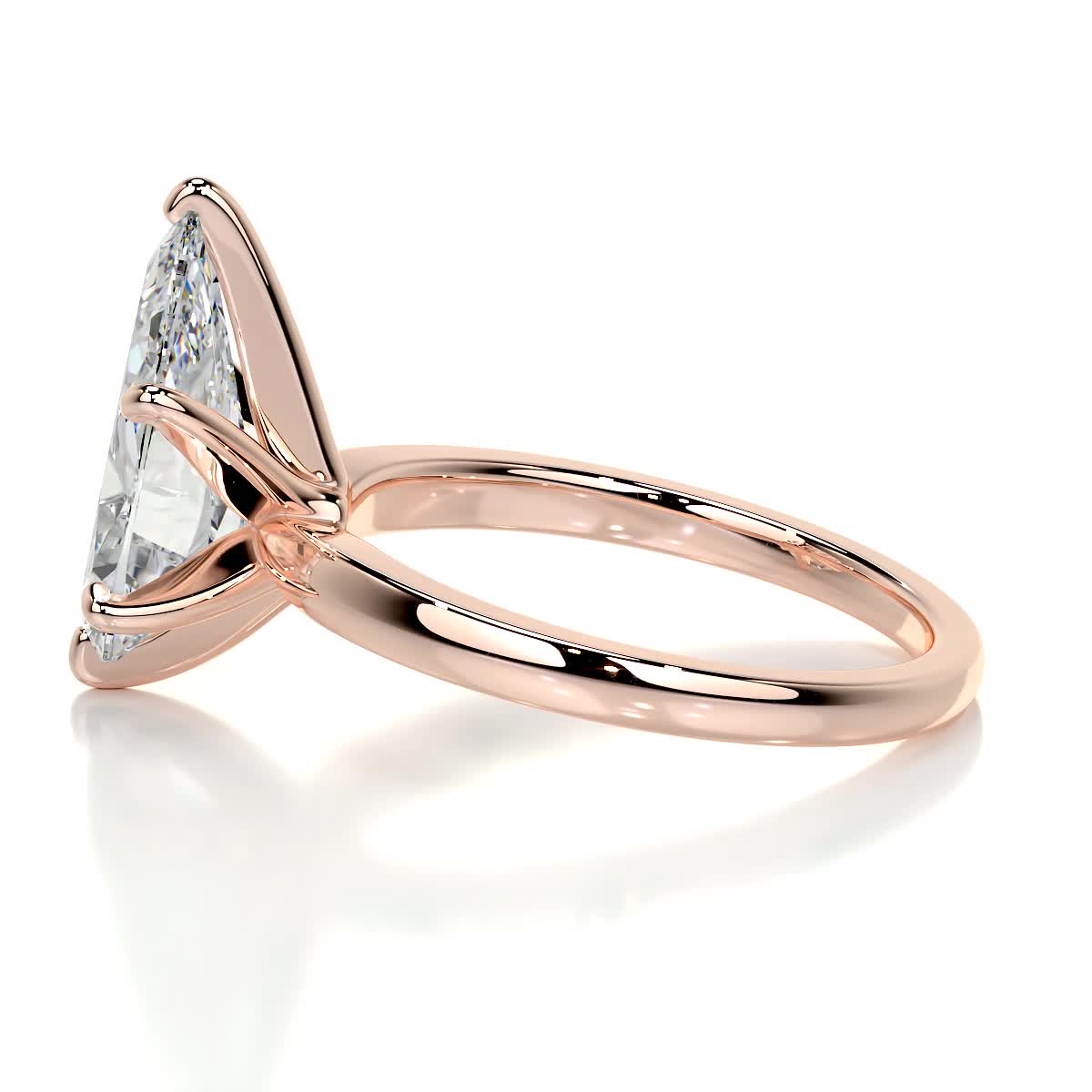 Pear Solitaire Lab Grown Diamond Engagement Ring