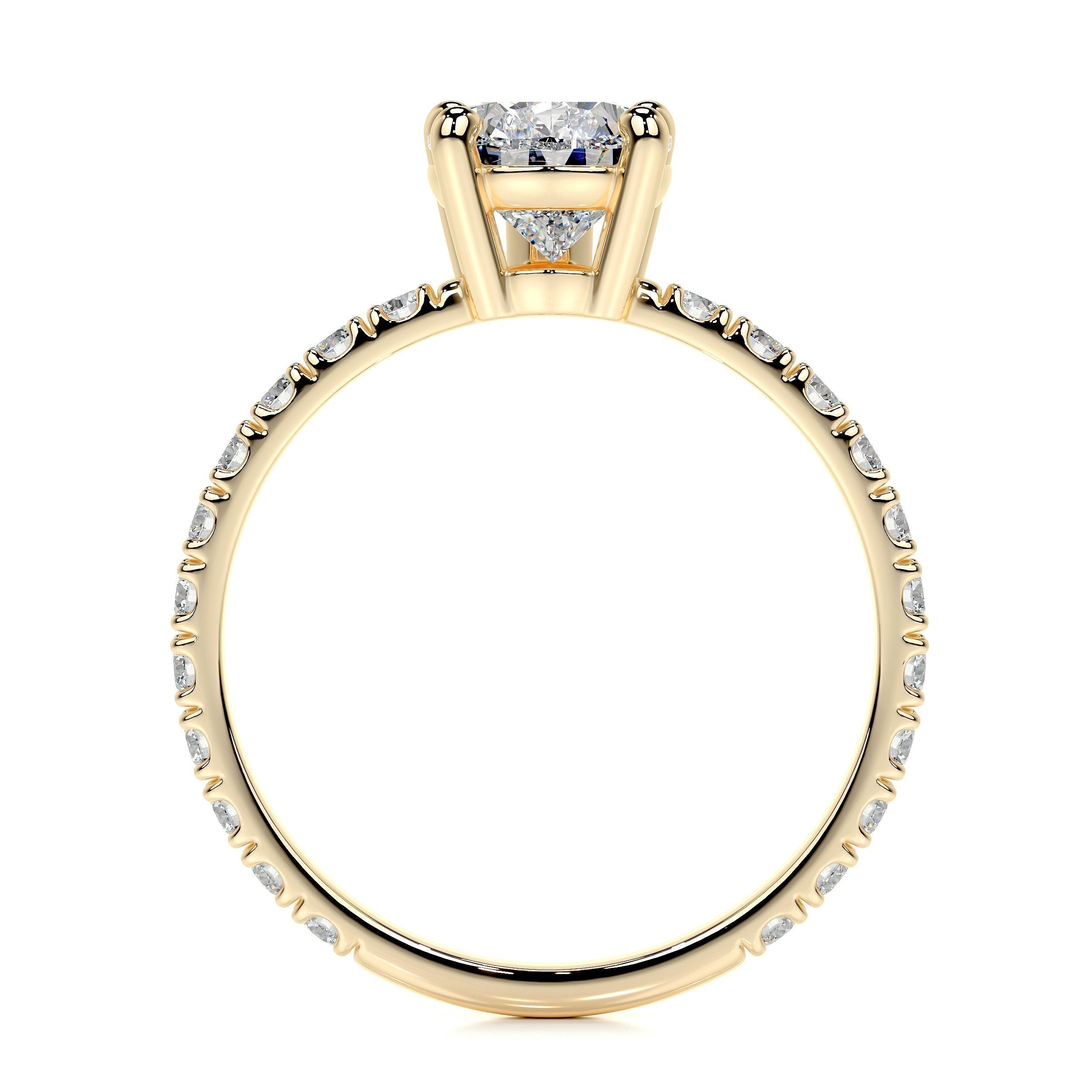 Pear Pave Lab Grown Diamond Engagement Ring