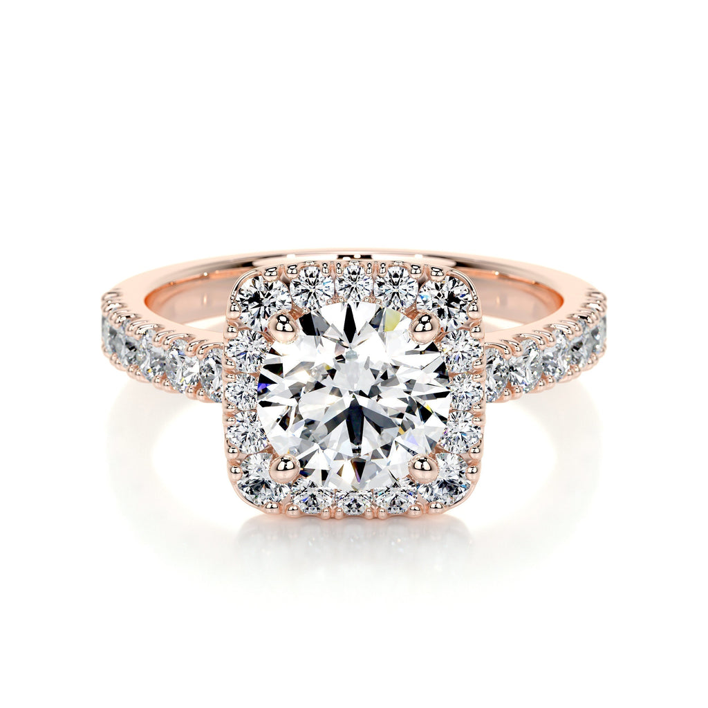 Round Halo Lab Grown Diamond Engagement Ring