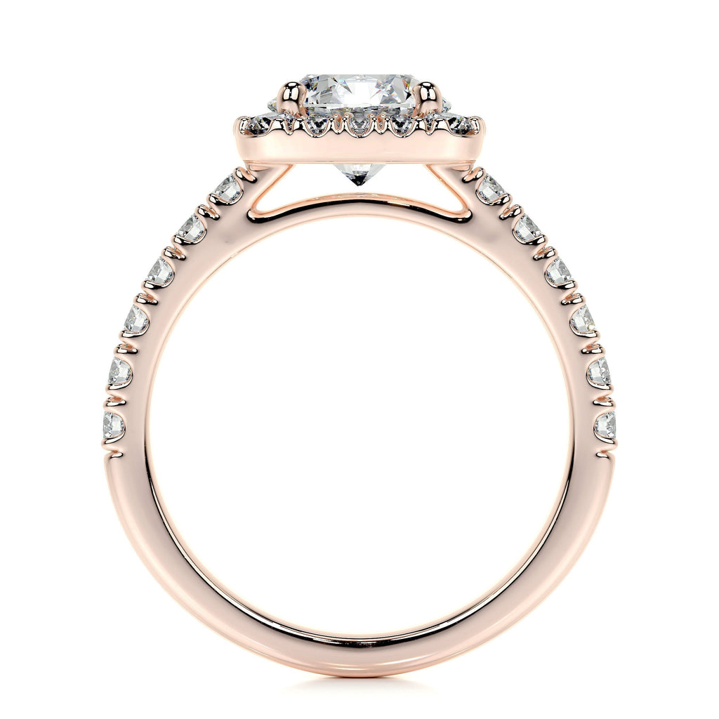 Round Halo Lab Grown Diamond Engagement Ring