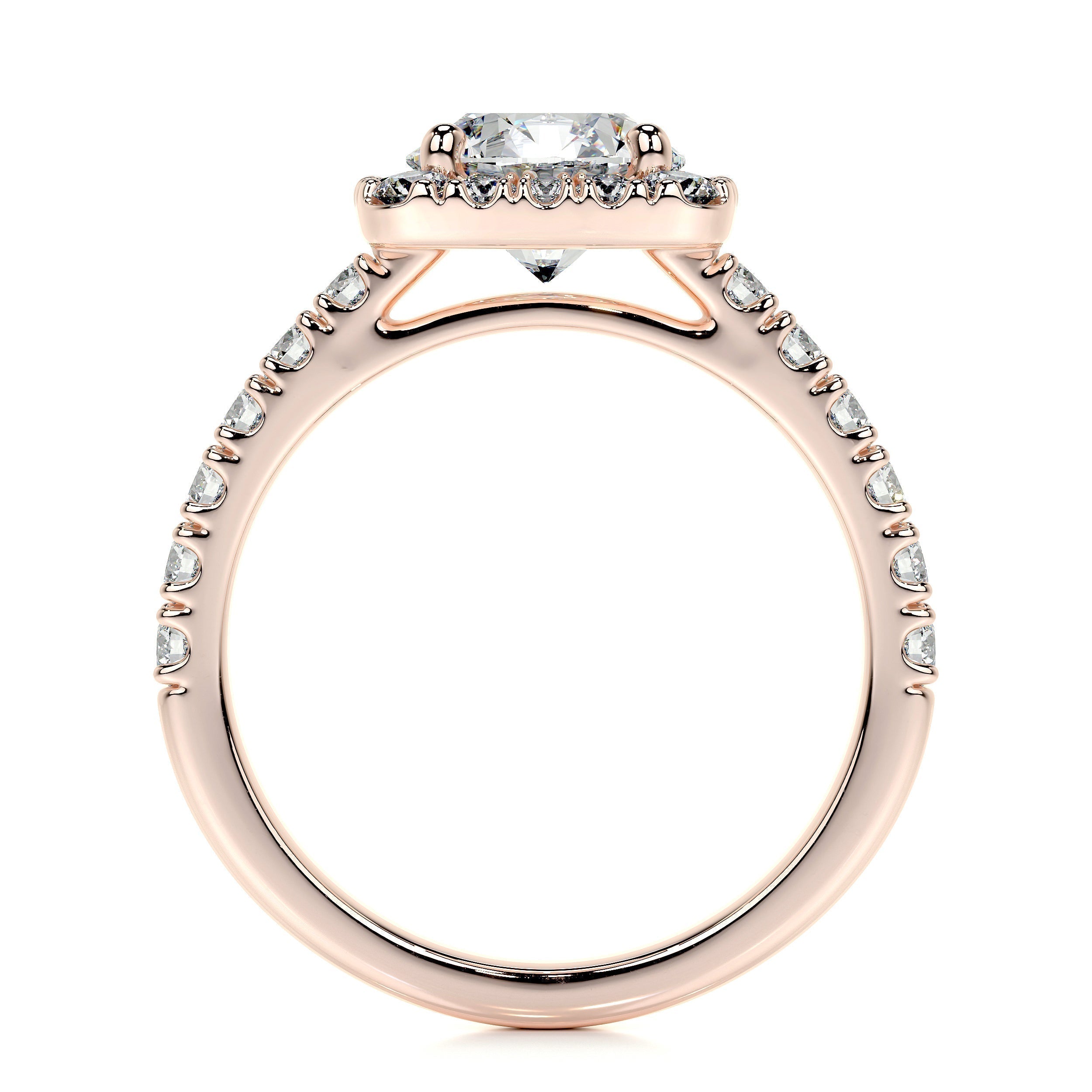 Round Halo Lab Grown Diamond Engagement Ring