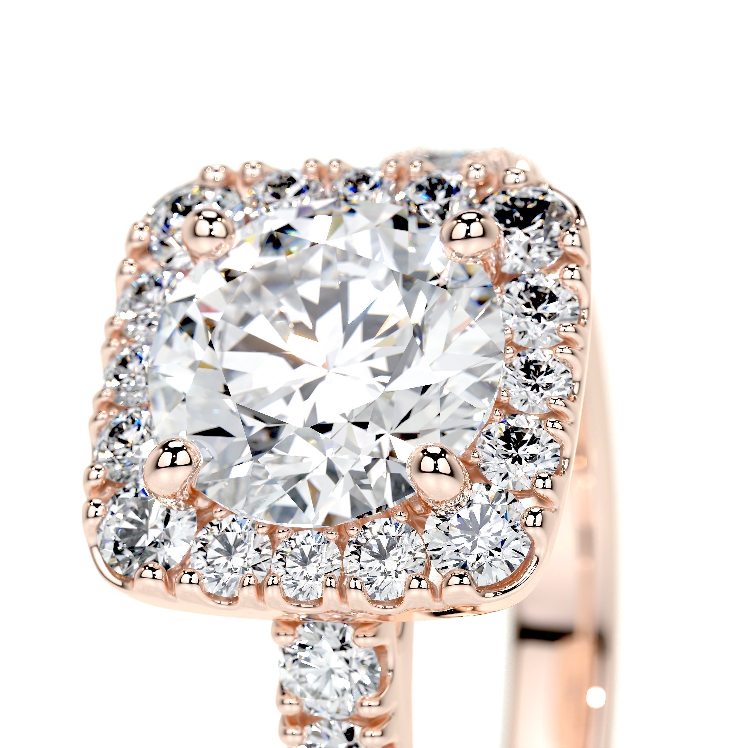 Round Halo Lab Grown Diamond Engagement Ring