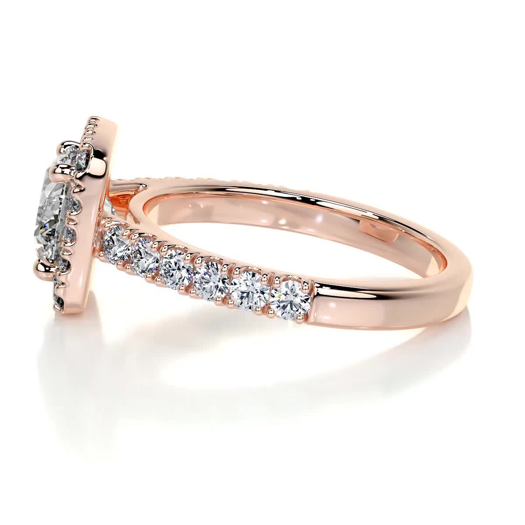 Round Halo Lab Grown Diamond Engagement Ring