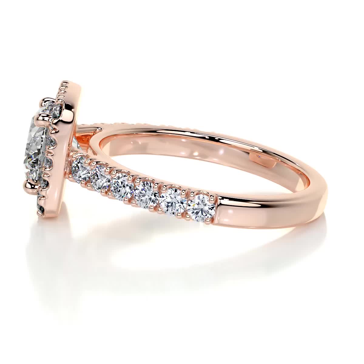 Round Halo Lab Grown Diamond Engagement Ring