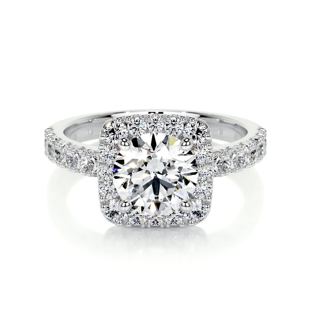 Round Halo Lab Grown Diamond Engagement Ring