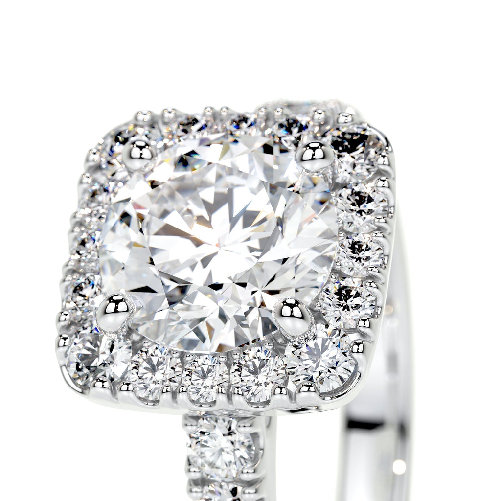 Round Halo Lab Grown Diamond Engagement Ring
