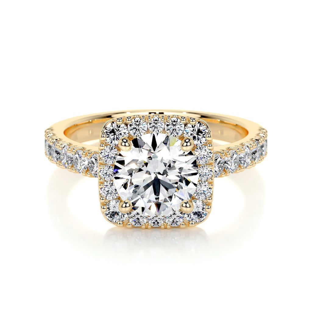 Round Halo Lab Grown Diamond Engagement Ring