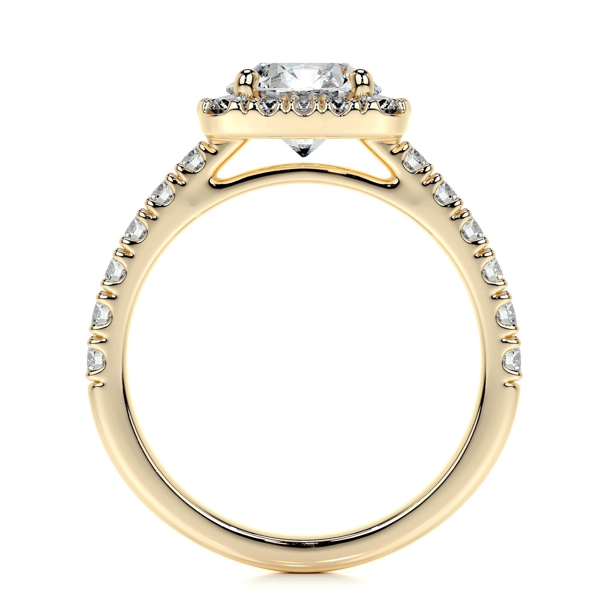 1.50 CT Round Halo CVD D/VS1 Diamond Engagement Ring 12