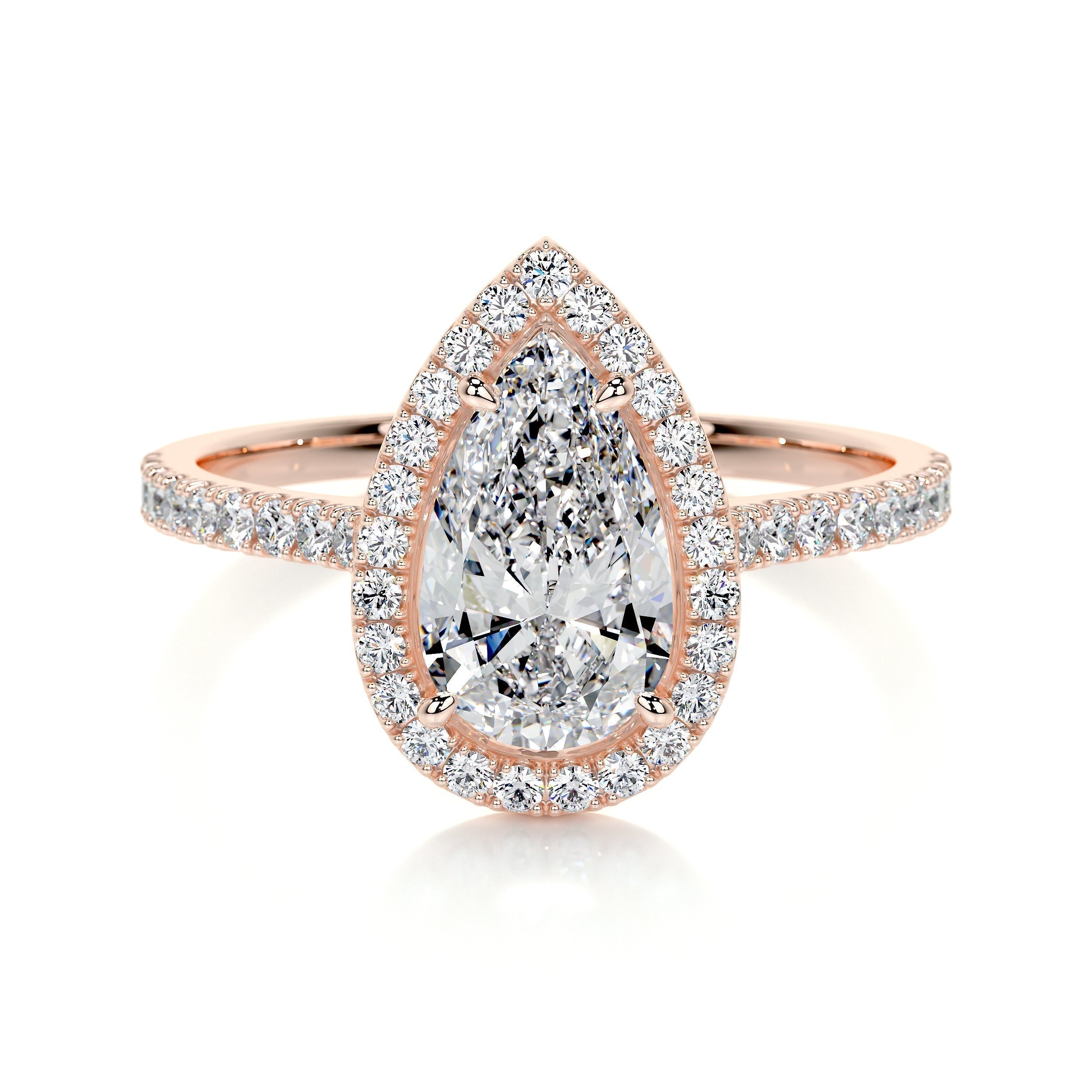 Pear Halo Lab Grown Diamond Engagement Ring
