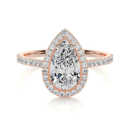 1.50 CT Pear Halo CVD F/VS2 Diamond Engagement Ring 13