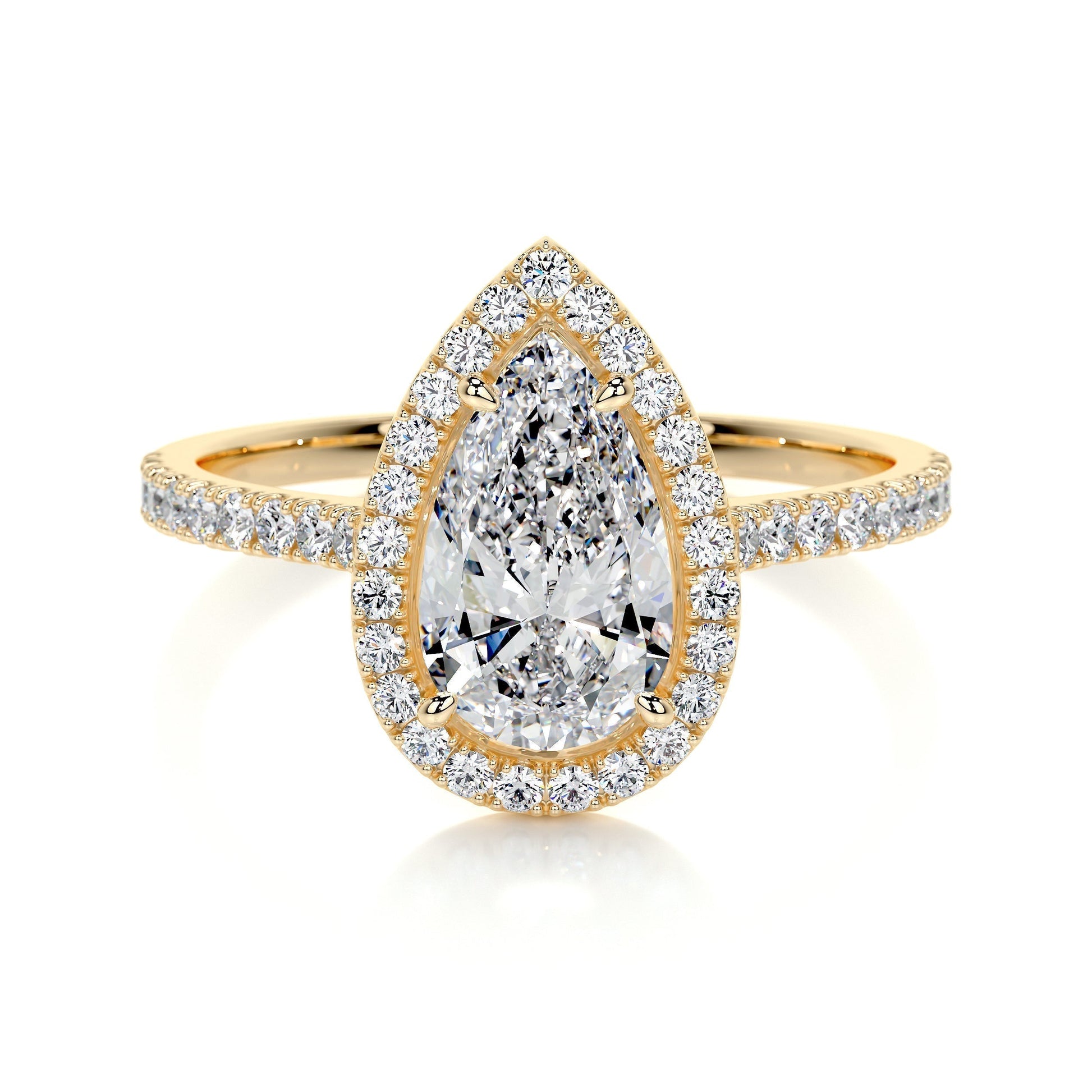 1.50 CT Pear Halo CVD F/VS2 Diamond Engagement Ring 8