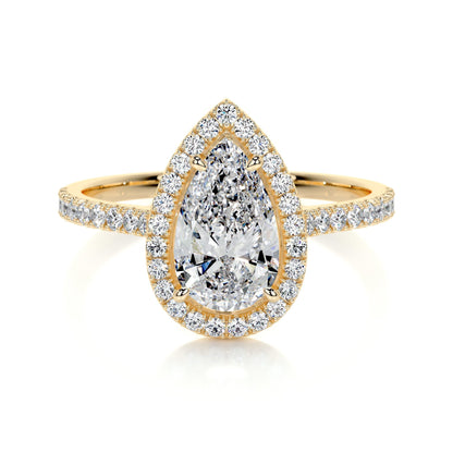 1.50 CT Pear Halo CVD F/VS2 Diamond Engagement Ring 8