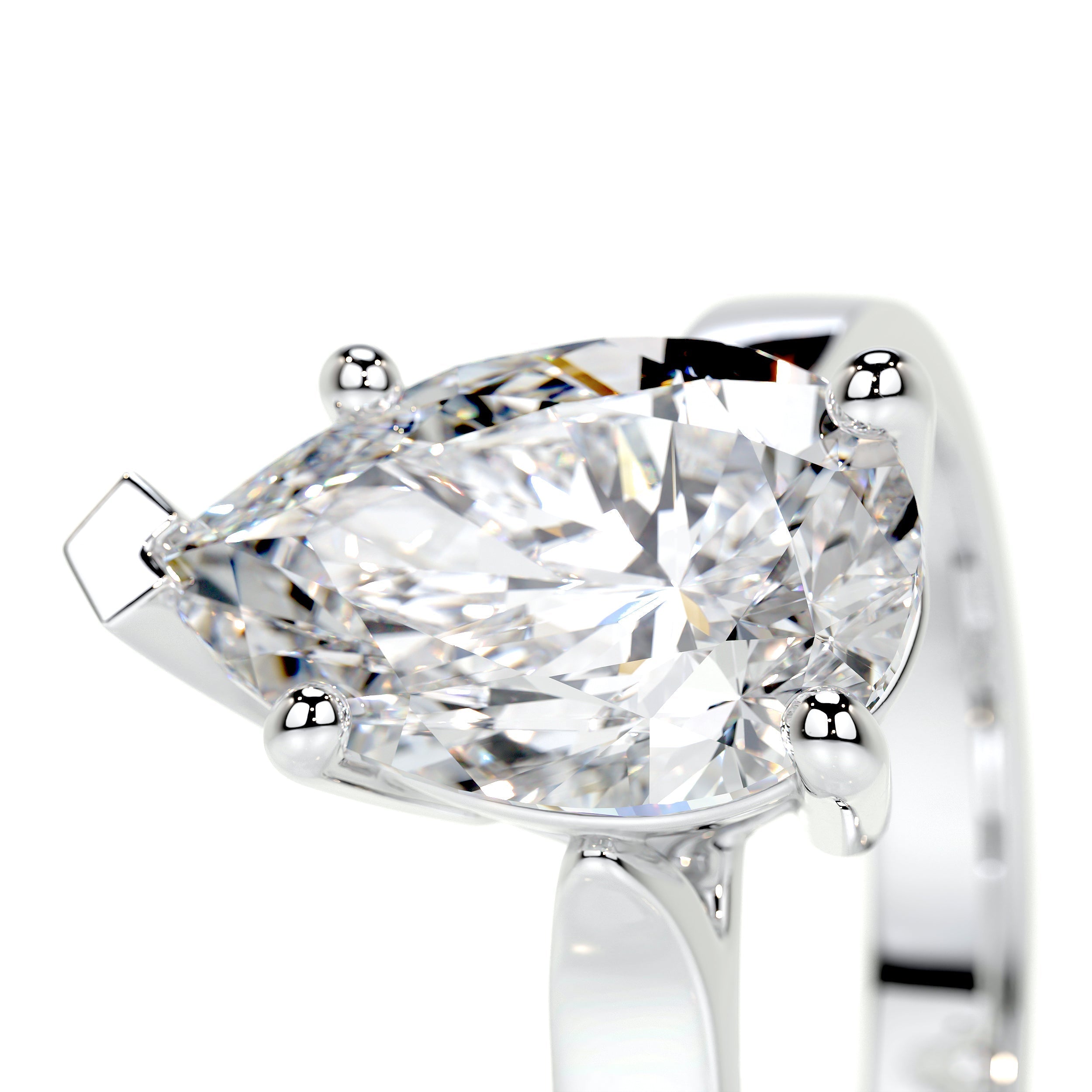 Round Solitaire Lab Grown Diamond Engagement Ring