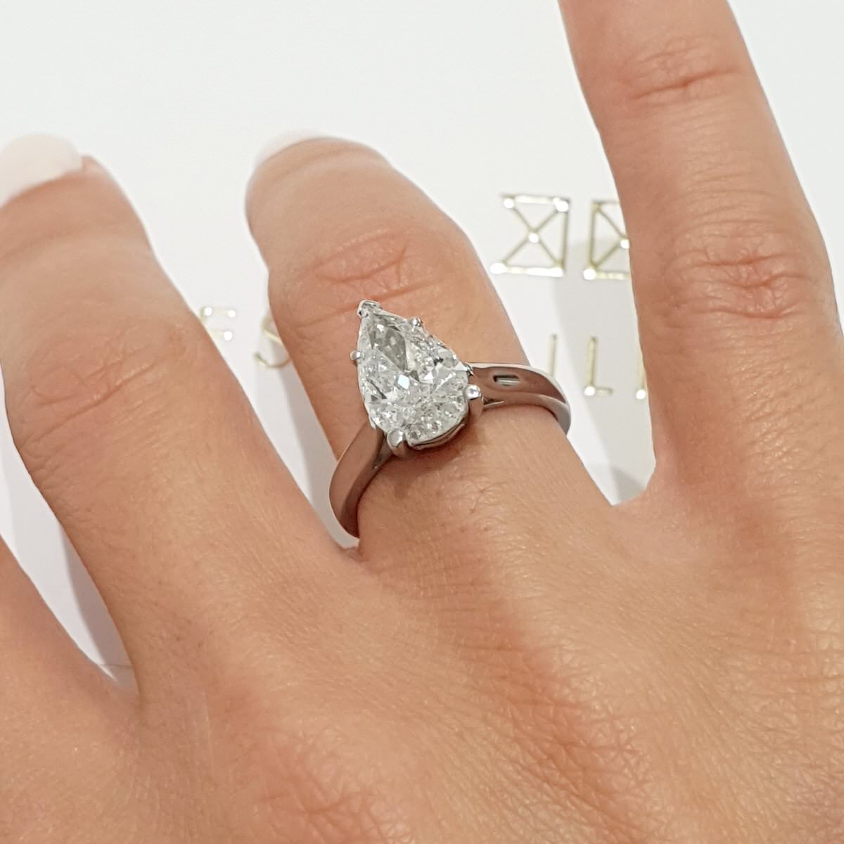 Round Solitaire Lab Grown Diamond Engagement Ring